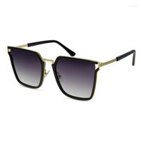 Sunglasses 2022 Oversize Square Women' s Metal Frame Casu...