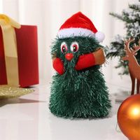 Décorations de Noël arbre jouet en peluche 360 ​​degrés rotation électrique danse chant poupée maison cristmas ornement de Noël natal année natal
