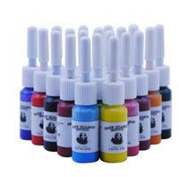 20 Colorsbottles 문신 잉크 안료 세트 키트 바디 아트 문신 5ml 프로페셔널 미인 영구 메이크업 페인트 용품
