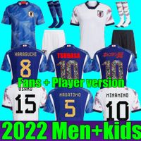 23 Japonya Futbol Formaları Kubo 2022 2023 Hayranlar Oyuncu Versiyon Minamino Shibasaki Ito Yoshida Futbol Gömlek Kamada Tsubasa Haraguchi Mens Jersey Çocuk Kiti