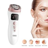 Dispositivos de cuidados de rosto Mini Hifu Machine Ultrassom RF Terapia de elevação de elevação EMS Dispositivo de beleza Firming Anti Wrinkle LCD Salon A220906