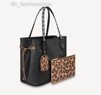 Sacs de bacs féminins de qualité supérieure sacs de bosses à bosses léopard toile à main fashion duplex imprimer un sac à main de style différent