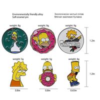 Moda komik animasyon pimleri broşlar sitcom the Simpsons damla yağı alaşım emaye pimi sırt çantası giyim yaka pimi ac13