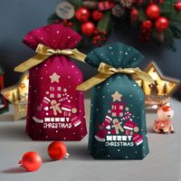 Decorazioni natalizie 10pcs Babbo Natale Merry 2022 Bag di caramelle Flade Snow Colliping per l'anno domestico 2023 Noel Presente