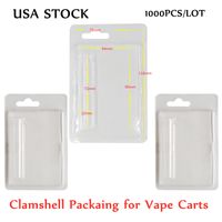 Plástico Clear calma Blister Box USA Stock para carrinhos de cerâmica completos th205 e cigarros 510 Cerâmica PAPE PAPE PAPE PACAGEM PACAGES DE PVC