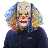 Halloween Spielzeug Curly Hair Bald Clown Clown Halloween Tanz Performance Requisiten Horror Ghost Lustige Latex Maske Großhandel