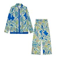 Pantaloni da due pezzi da donna 2 set di abiti eleganti eleganti chic stampato per vacanze casual festa giovanile 220906