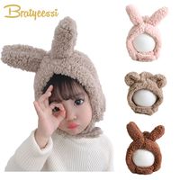 1-3 Years Old Winter Toddler Baby Hat Cute Cartoon Lamb Ears Plush