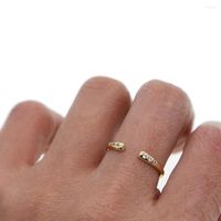 Cluster anneaux 2022 Arrivée bijoux exquis or couleur fille cadeau simple ouverture ouverture single single ajusté pour femmes mariage