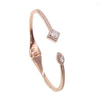 Bracelets de liaison 2022 Fashion dames claire cristal femelle luxe ouvert Bling Bling Cz Bangle pour la belle fille bijoux