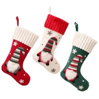 Calcetines de punto de Navidad calcetines de dulces decoraciones navide￱as para casa noel navidad a￱o nuevo decoraci￳n de bolsas de regalo