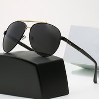 Модные мужские солнцезащитные очки металлические оттенки с большими рамами водителя водителя водителя солнце