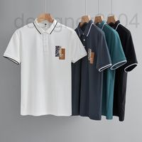 Мужской дизайнер Polos 2022 Новый летний ледяной Sense Высококачественный рубашка для половой рубашки мужская модная бренда модного бренда нейлоновый шелковый лацкат J5DQ