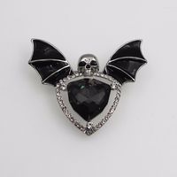 Broches Halloween Gótico Punk Skull Bat Corsage Pin Pins Mochila Ropa Lapa de la placa Día del regalo de joyería
