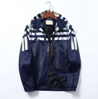 Kıdemli Tasarımcı Avrupa ve Amerikan Moda Ceketleri Baskı Sonbahar/Kış Kapüşonlu Erkek Ceket Moda Markası İnce Açık Üst M-3XL#98