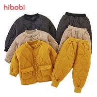 Наборы одежды Hibobi Beabi Mabs Moads Girls Set Set Kids Jacks Lacks Hackets 2pcs Heam Осень зимний детский костюм наряды для малышей детская одежда 220909