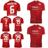 Club Mainz Soccer 36 Marlon Mustapha Jerseys 29 Jonathan Burkhardt 37 Delano Burgzorg 9 Karim Onisiwo 3 Aaron Martin 6 Anton Stach Football Shirt Kits Team Color Red