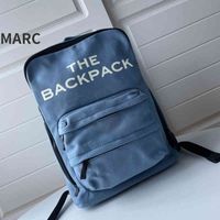 Men S рюкзак ноутбук Marc рюкзак дизайнерские сумки MJ Canvas Bookbags Ladies Fashion Fashion All-Match Trend Trend Back Pack 35 25,5 13,5 см.
