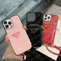 Luxury Triangle Design Crocodile Pattern Phone Cases for iPh...