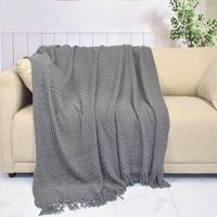 Couvertures nordiques en tricot-tricot de lit de canapé de canapé fil pour couvre-lit à plaid une goutte de couverture