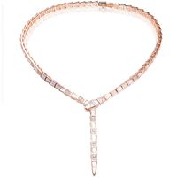 Chaines Collier de serpent blanc Niche féminin Premium aaa zircon serpentine bijoux en gros