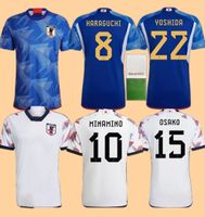 Japão 2022 Jersey de futebol da Copa do Mundo Tsubasa 2023 Atom Japonês 22/23 Camisa de futebol Honda Kagawa Okazaki Men Kit Kit Fãs Versão do desenho animado Capitão uniforme