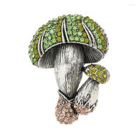 Brooches Muylinda Vintage Rhinestone Mushroom For Women Unis...