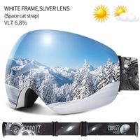 Skibrillen Copozz Antifog Sphärische rahmenlose Snowboard Schnee 100% UV400 Schutz Antislip -Riemen für Männer Frauen 220912