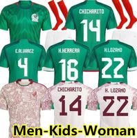 2022 2023 Jerseys de football mexico Lozano Chicharito Raul Kit de football Kit Dos Santos Camisetas de Futbol Alvarez Maillot Foot Men Kids Women Set Set Uniforme