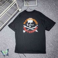 T-shirt maschile cranio cinguetta cinghiera nero colorato giappone giappone mmj t-shirt t220909