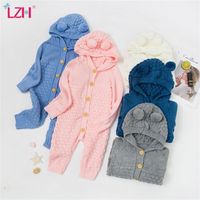 Rompers LZH Autumn Infant Baby Knit for Boys Supuit Winter Kids Girls Abiti da ragazza nati Halloween Costumi 220912