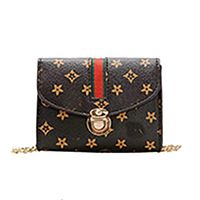 PU Lederdruck Handtasche Kinder Modedesigner Blumenquadrat Mädchen Prinzessin Messenger Bag Accessoires Mini -Geldbörse Brieftasche