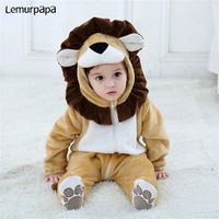 Rompers Baby Lion Onesie Animal Costume Toddler Boy Girl Girning Funnio Fungo vestiti caldi Caldo bambino bambino 0-3 anni Infant Kigurumis 220912