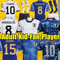 23 Japonya Futbol Formaları 2022 2023 Atom Japon Futbol Gömlekleri Mavi Beyaz Honda Erkekler Set Çocuk Kiti Oyuncu Hayranları Kadın Karikatür Kaptan Tasarımı 224400 Jersey