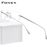 Sunglasses Frames FONEX Pure Glasses Frame Men Rimless Presc...