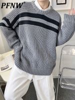 Мужские свитера PFNW Весна и осенний шикарный корейский стиль Свободный свитер с длинным длинным рукавом Поврежден. Случайные вершины 12A5173 220913