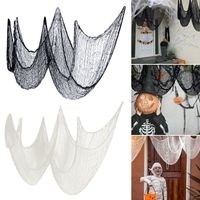 Andere Event -Party -Lieferungen 2m 4m Giant Spider Web Halloween White Black Stretch Spinnweb für Szene Home Bar Haunted House Decor Horror Requisiten 220914