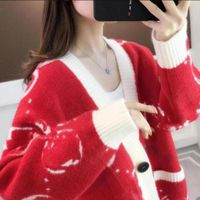Sweater Sweater Cardigan Knits Tees Tops Luxury V-Check Stylist Tee Casual Women Sweaters
