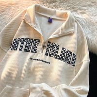 Kadınların Hoodies Sweatshirts Streetwear Uzun Kollu Bahar Sonbahar Sweatshirt Mektubu Moda Moda 220913 için Sıradan Pullover Hoodie