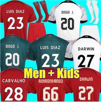 22 23 Jerseys de futebol Temporada em casa 3ª Darwin 2022 2023 Mohamed Diogo Luis Diaz Alexander Arnold Kit de futebol Tops camisetas homens uniformes de crianças uniformes