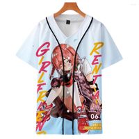 Мужские футболки с арендой подруга бейсбольной футболка 3D Женщины/Мужчины аниме футболка с коротким рукавом Harajuku модная уличная одежда одежда