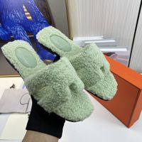 Teddy fur slippers for Women Designer pink slipper lamb wool...