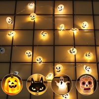 Outros suprimentos de festa de evento Decorações de Halloween LED LED SLUB BAT PUMKIN SKULL Horror Festival Decoração para casa Happy 220914