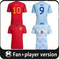 2022 스페인 축구 저지 페드리 페란 토라 타가 가바비 2023 축구 셔츠 안스 파티 koke 아즈필 리쿠 에타 22 23 남자와 플레이어 버전