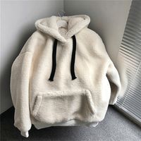 Sudadera con capucha de mujer sudadera otoño de invierno peluche cálido y espeso es hábil harajuku jarabe de terciopelo coreano 220913