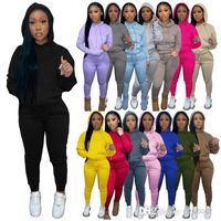 Autumn Winter Women Pullover Tracksuits Two Pieces Set Desig...