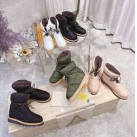 winter wool boots fashion women shoes thick bottom Suede Alp...