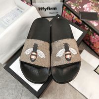 Designer M￤nner Frauen Pantoffeln mit korrekten Blumenkasten Staubbeutel Schuhe Schlangendruck Schlittensbreite breite flache Sandale EUR 35-44