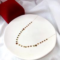 22091006 Women' s Jewelry necklace round plates pendent ...