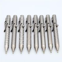 Pen de aleaci￳n de titanio EDC Escribir bol￭grafos Signature Stick Cool Portable Portable Pen a la defensiva Herramientas de ventana rota al aire libre2457
